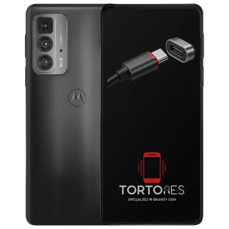 Motorola Edge 20 Pro z ilustracją złącza ładowania - naprawa złącza ładowania