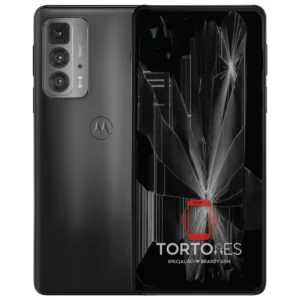 Motorola Edge 20 Pro z ilustracją pękniętego wyświetlacza - wymiana zbitego wyświetlacza