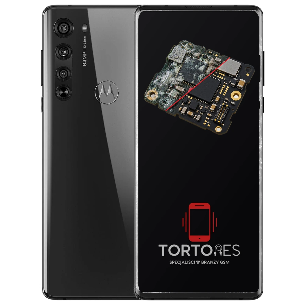 Motorola Edge (2020) z ilustracją zalania - czyszczenie po zalaniu