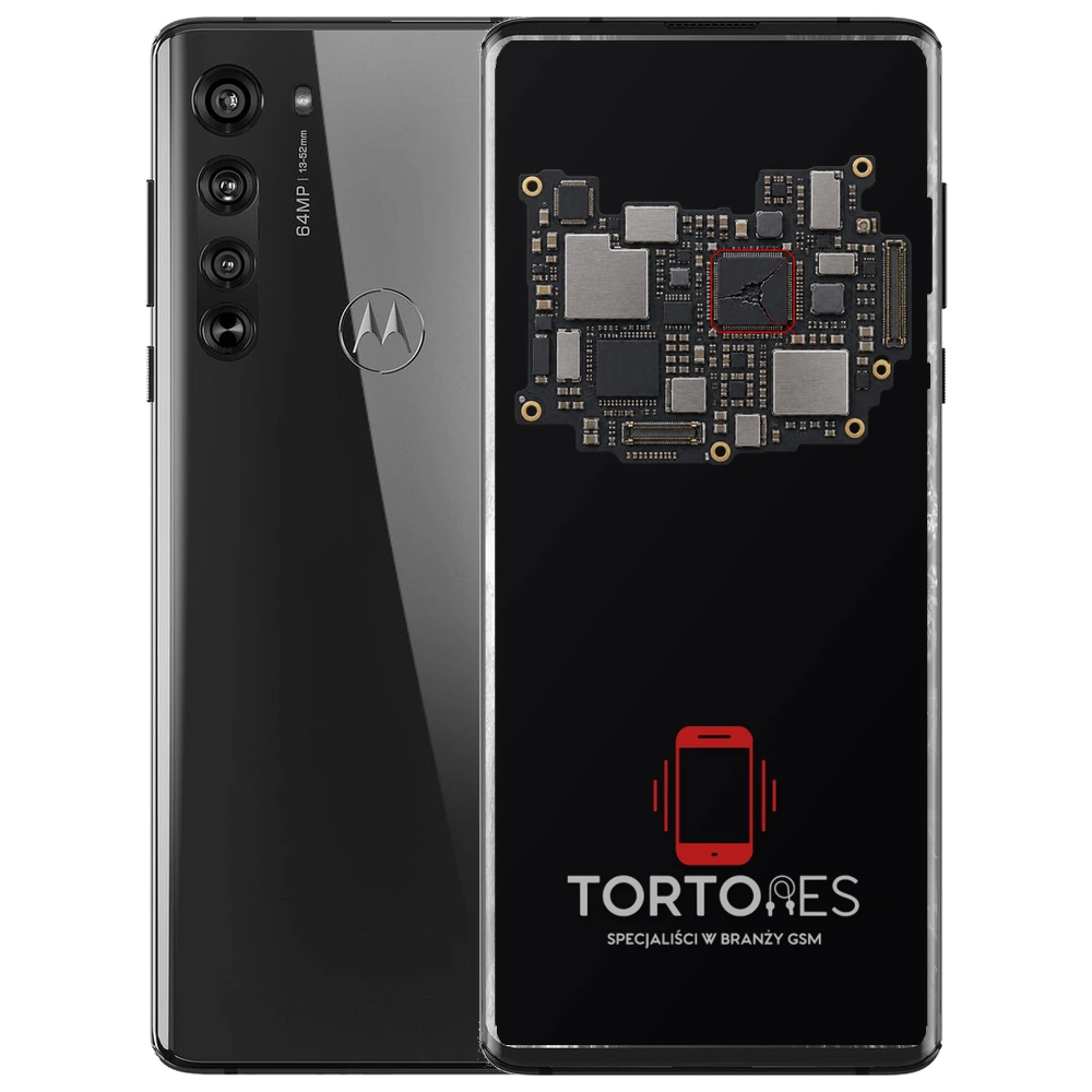 Motorola Edge (2020) z ilustracją płyty głównej - naprawa płyty głównej