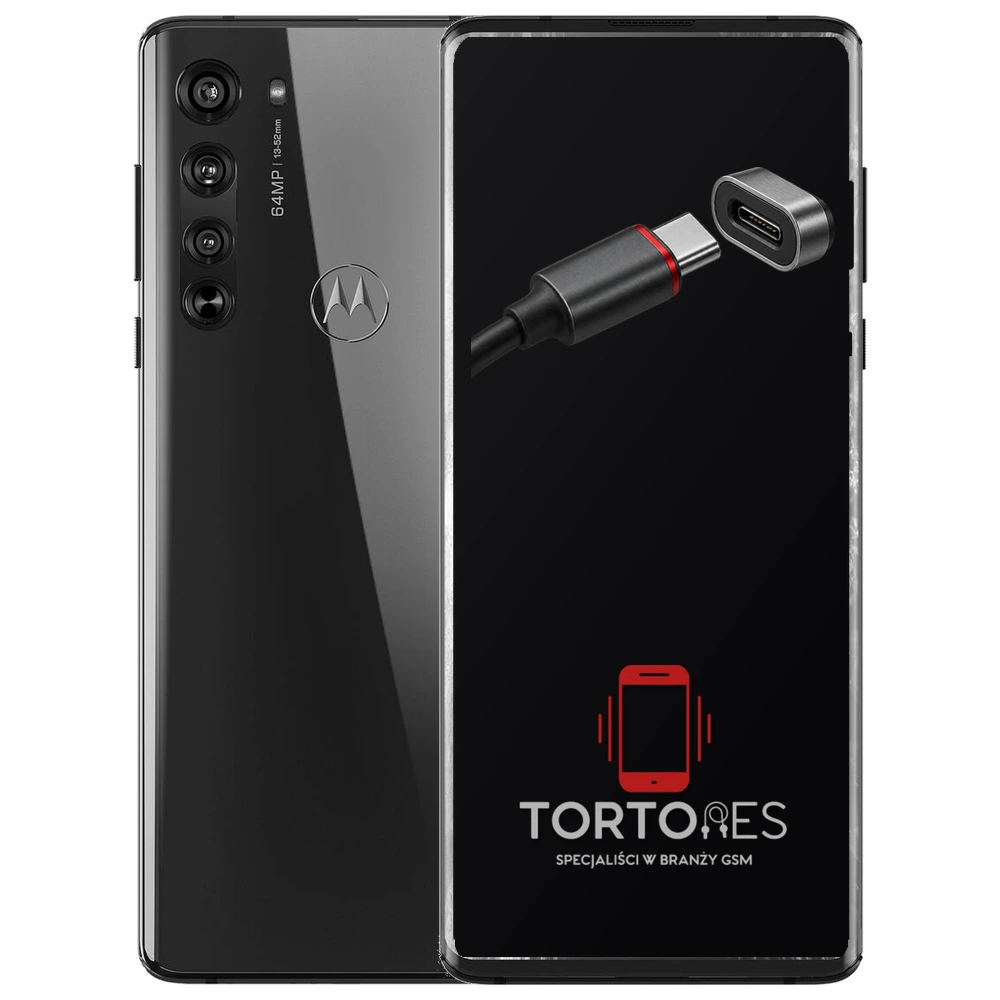 Motorola Edge (2020) z ilustracją złącza ładowania - naprawa złącza ładowania
