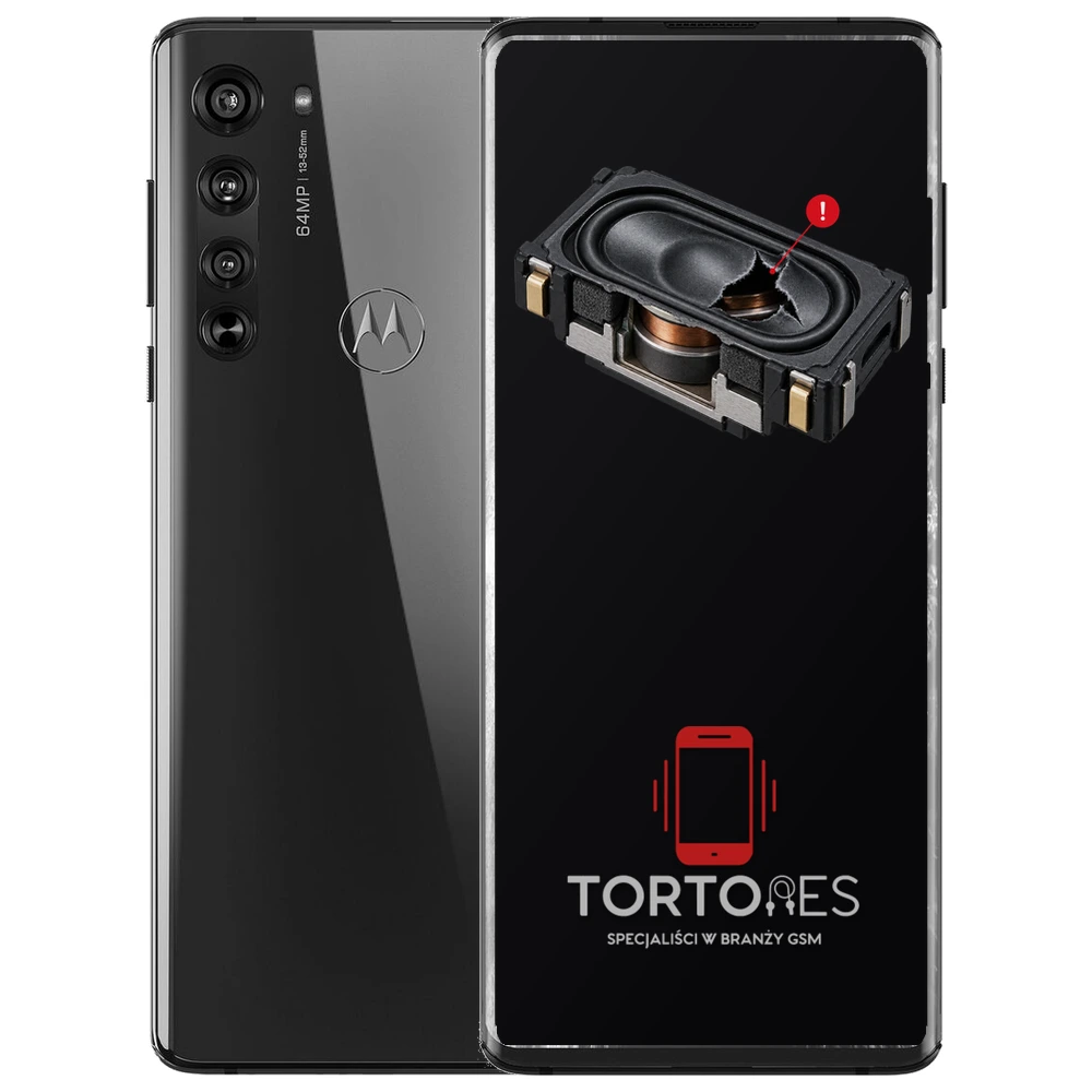 Motorola Edge (2020) z symbolem głośnika multimedialnego - wymiana głośnika multimedialnego