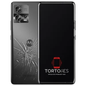 Motorola Edge 30 Fusion z ilustracją pękniętej tylnej klapki - wymiana zbitej klapki