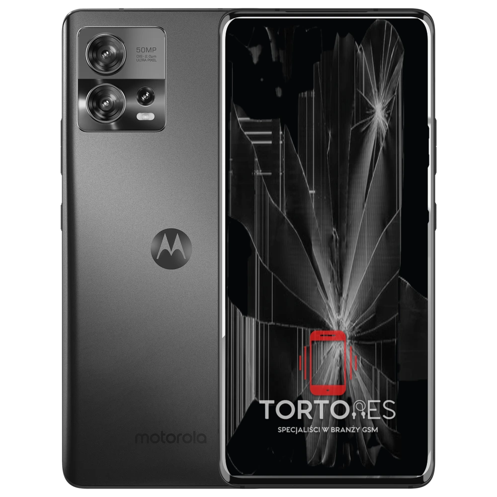 Motorola Edge 30 Fusion z ilustracją pękniętego wyświetlacza - wymiana zbitego wyświetlacza