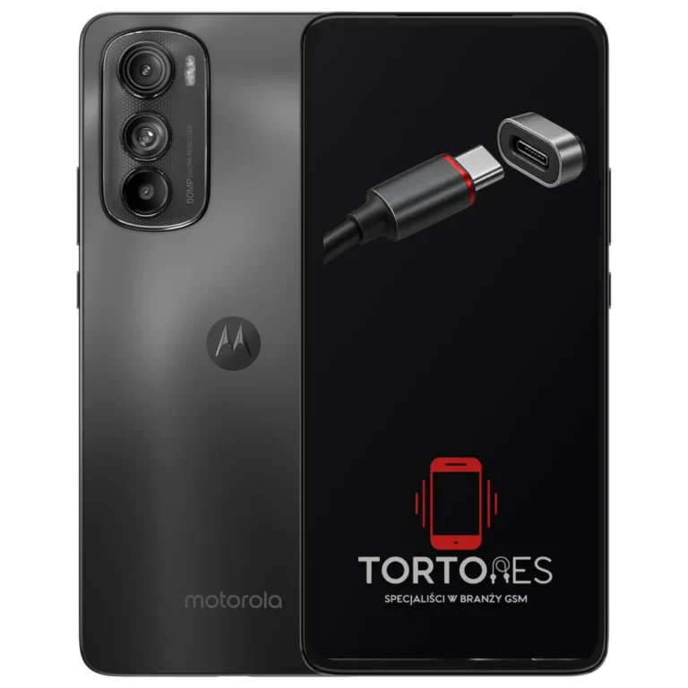 Motorola Edge 30 z ilustracją złącza ładowania - naprawa złącza ładowania