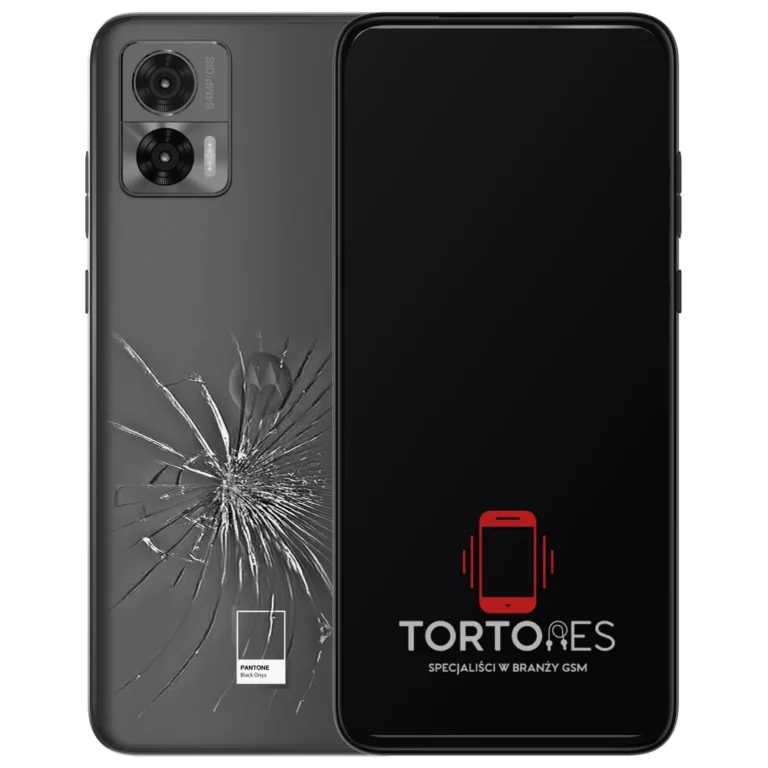 Motorola Edge 30 Neo z ilustracją pękniętej tylnej klapki - wymiana zbitej klapki
