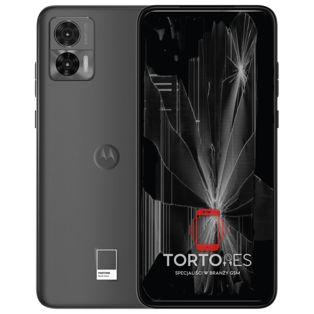 Motorola Edge 30 Neo z ilustracją pękniętego wyświetlacza - wymiana zbitego wyświetlacza