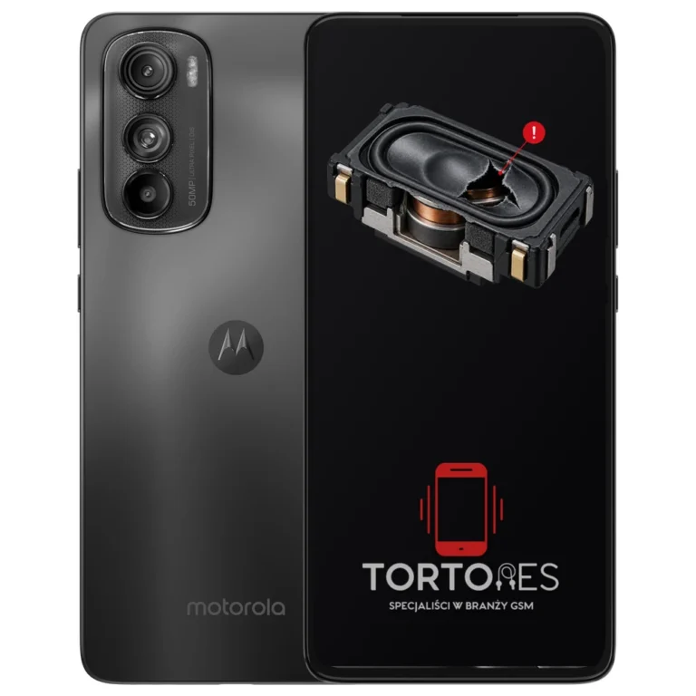 Motorola Edge 30 z symbolem głośnika multimedialnego - wymiana głośnika multimedialnego