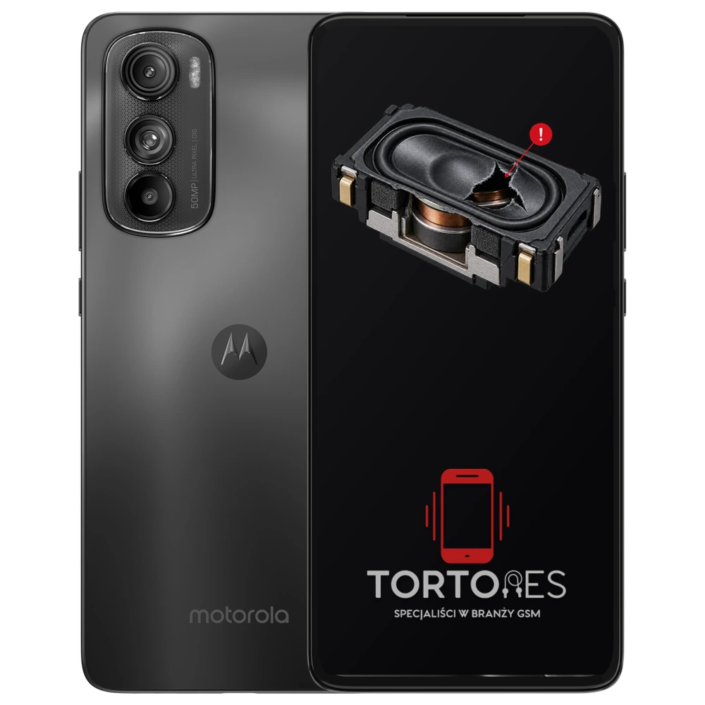 Motorola Edge 30 z symbolem głośnika multimedialnego - wymiana głośnika multimedialnego