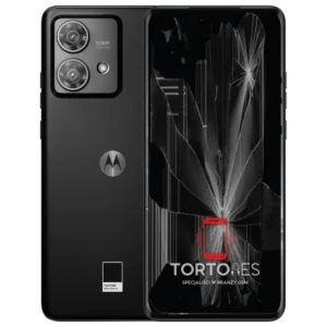 Motorola Edge 40 Neo z ilustracją pękniętego wyświetlacza - wymiana zbitego wyświetlacza