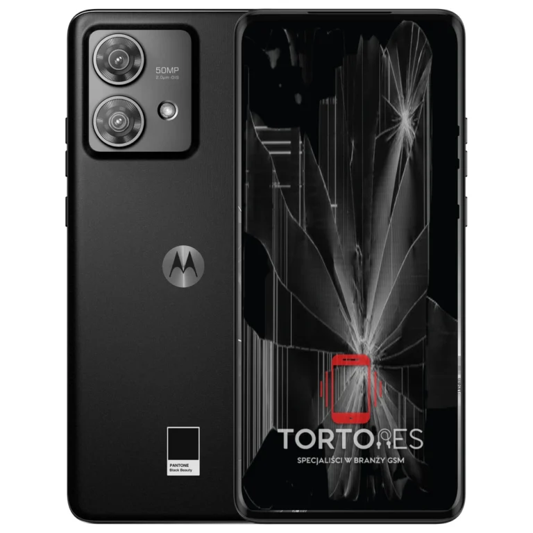 Motorola Edge 40 Neo z ilustracją pękniętego wyświetlacza - wymiana zbitego wyświetlacza