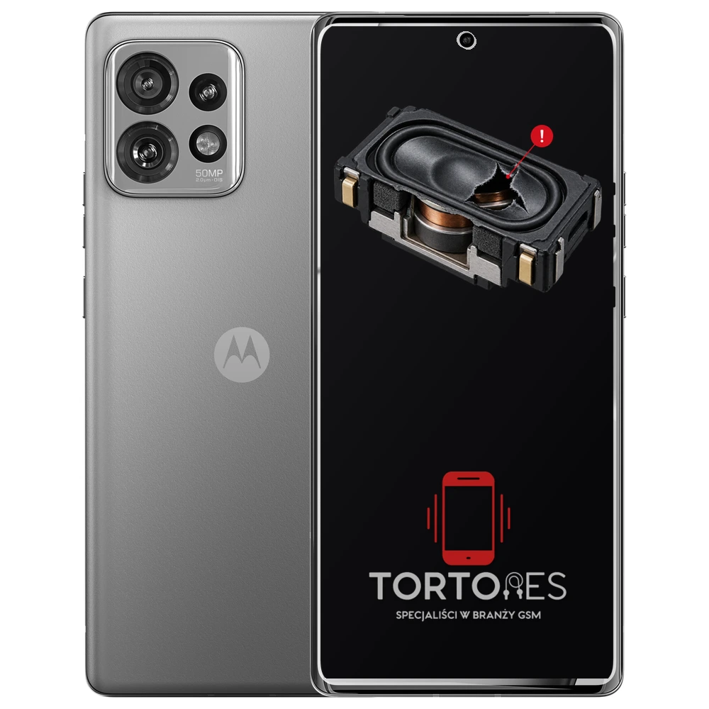 Motorola Edge 40 Pro z symbolem głośnika multimedialnego - wymiana głośnika multimedialnego