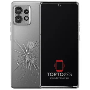 Motorola Edge 40 Pro z ilustracją pękniętej tylnej klapki - wymiana zbitej klapki