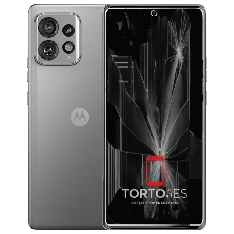 Motorola Edge 40 Pro z ilustracją pękniętego wyświetlacza - wymiana zbitego wyświetlacza