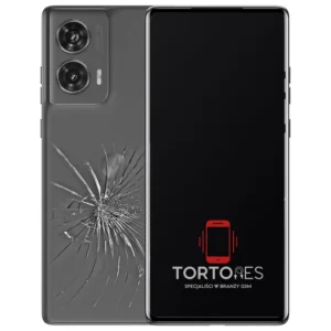 Motorola Edge 50 Fusion z ilustracją pękniętej tylnej klapki - wymiana zbitej klapki