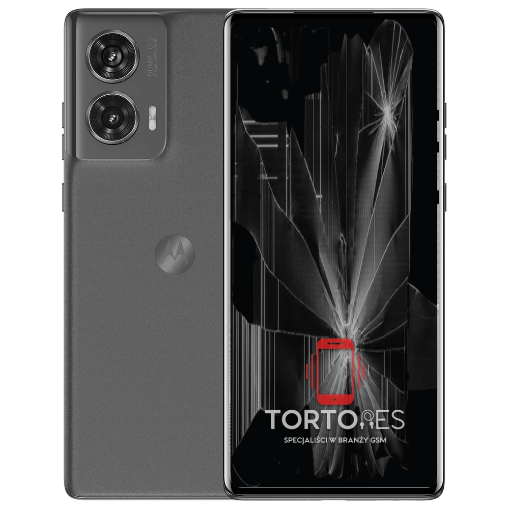 Motorola Edge 50 Fusion z ilustracją pękniętego wyświetlacza - wymiana zbitego wyświetlacza
