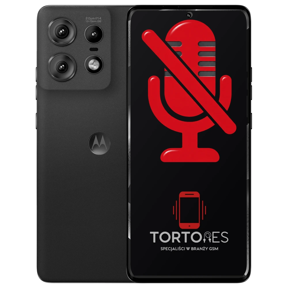 Motorola Edge 50 Pro z symbolem mikrofonu - naprawa mikrofonu