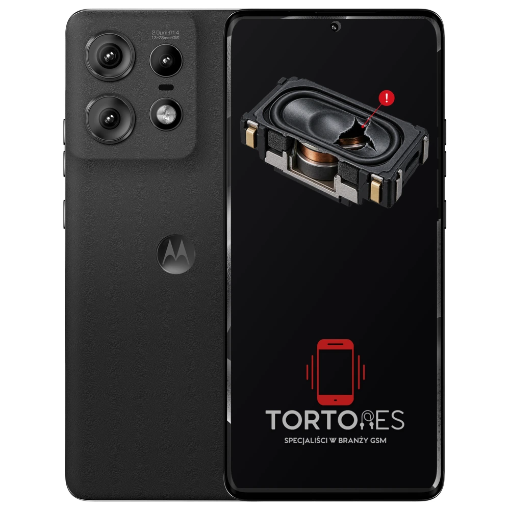 Motorola Edge 50 Pro z symbolem głośnika multimedialnego - wymiana głośnika multimedialnego