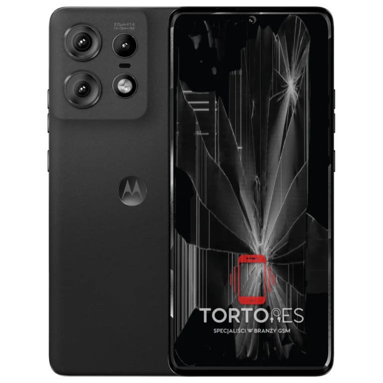 Motorola Edge 50 Pro z ilustracją pękniętego wyświetlacza - wymiana zbitego wyświetlacza