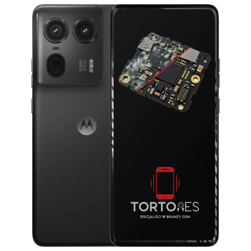 Motorola Edge 50 Ultra z ilustracją zalania - czyszczenie po zalaniu
