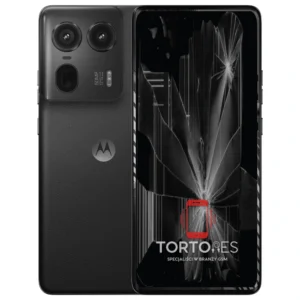 Motorola Edge 50 Ultra z ilustracją pękniętego wyświetlacza - wymiana zbitego wyświetlacza