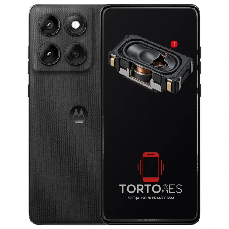 Motorola Edge 60 z symbolem głośnika multimedialnego - wymiana głośnika multimedialnego