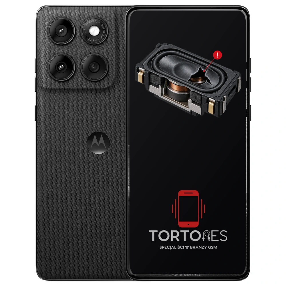 Motorola Edge 60 z symbolem głośnika multimedialnego - wymiana głośnika multimedialnego