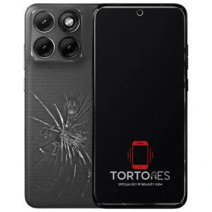 Motorola Edge 70 Fusion (7000 mAh / Power) z ilustracją pękniętej tylnej klapki - wymiana zbitej klapki