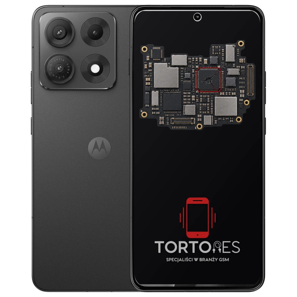 Motorola Edge 70 Max z ilustracją płyty głównej - naprawa płyty głównej