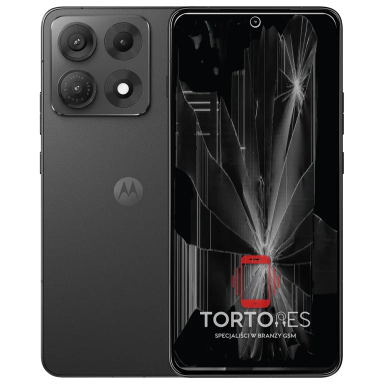Motorola Edge 70 Max z ilustracją pękniętego wyświetlacza - wymiana zbitego wyświetlacza