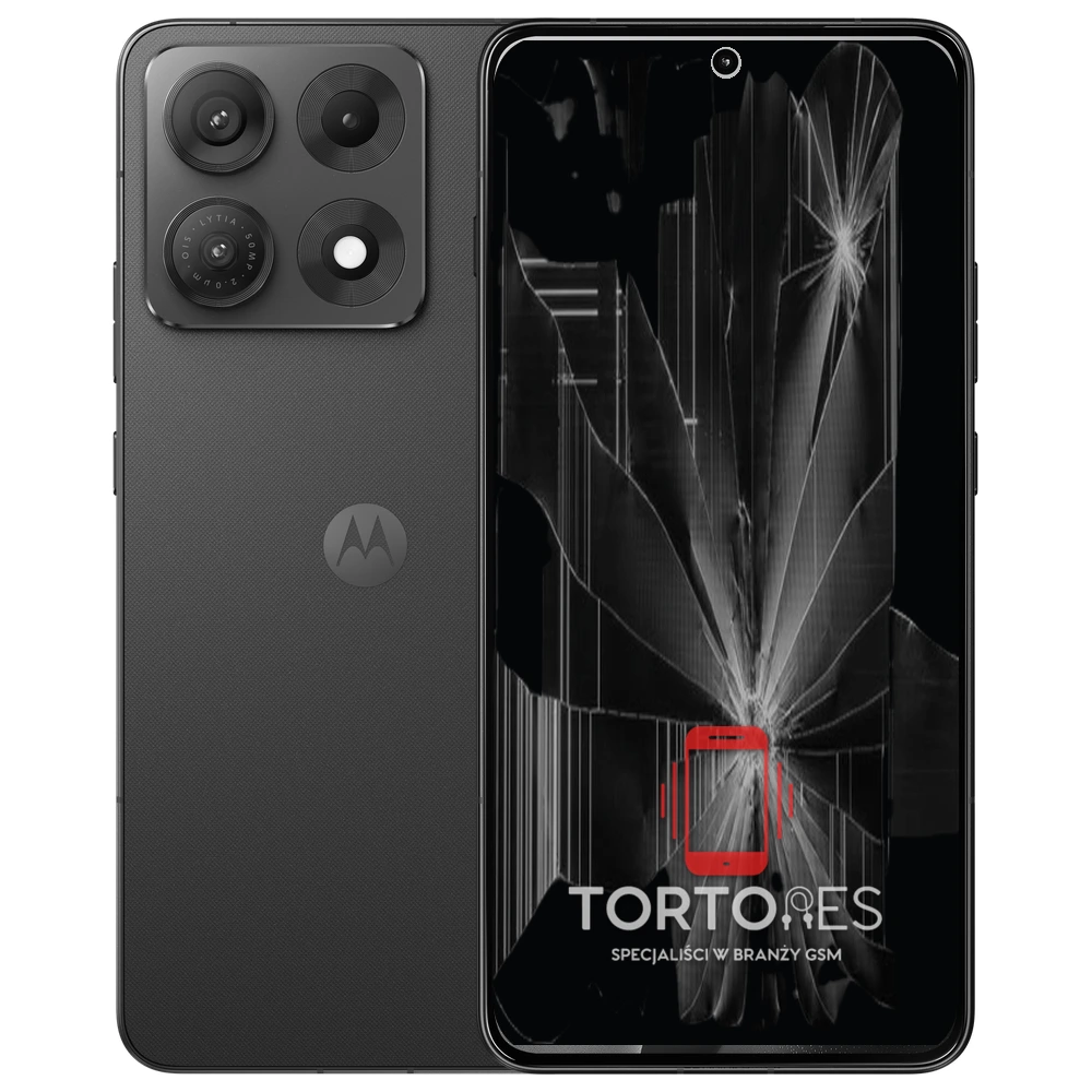 Motorola Edge 70 Max z ilustracją pękniętego wyświetlacza - wymiana zbitego wyświetlacza