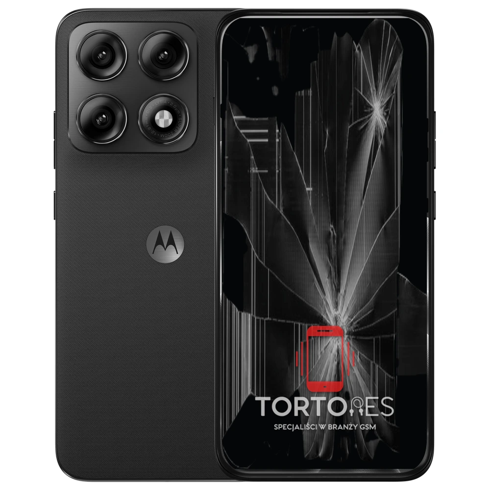 Motorola Edge 70 Pro z ilustracją pękniętego wyświetlacza - wymiana zbitego wyświetlacza