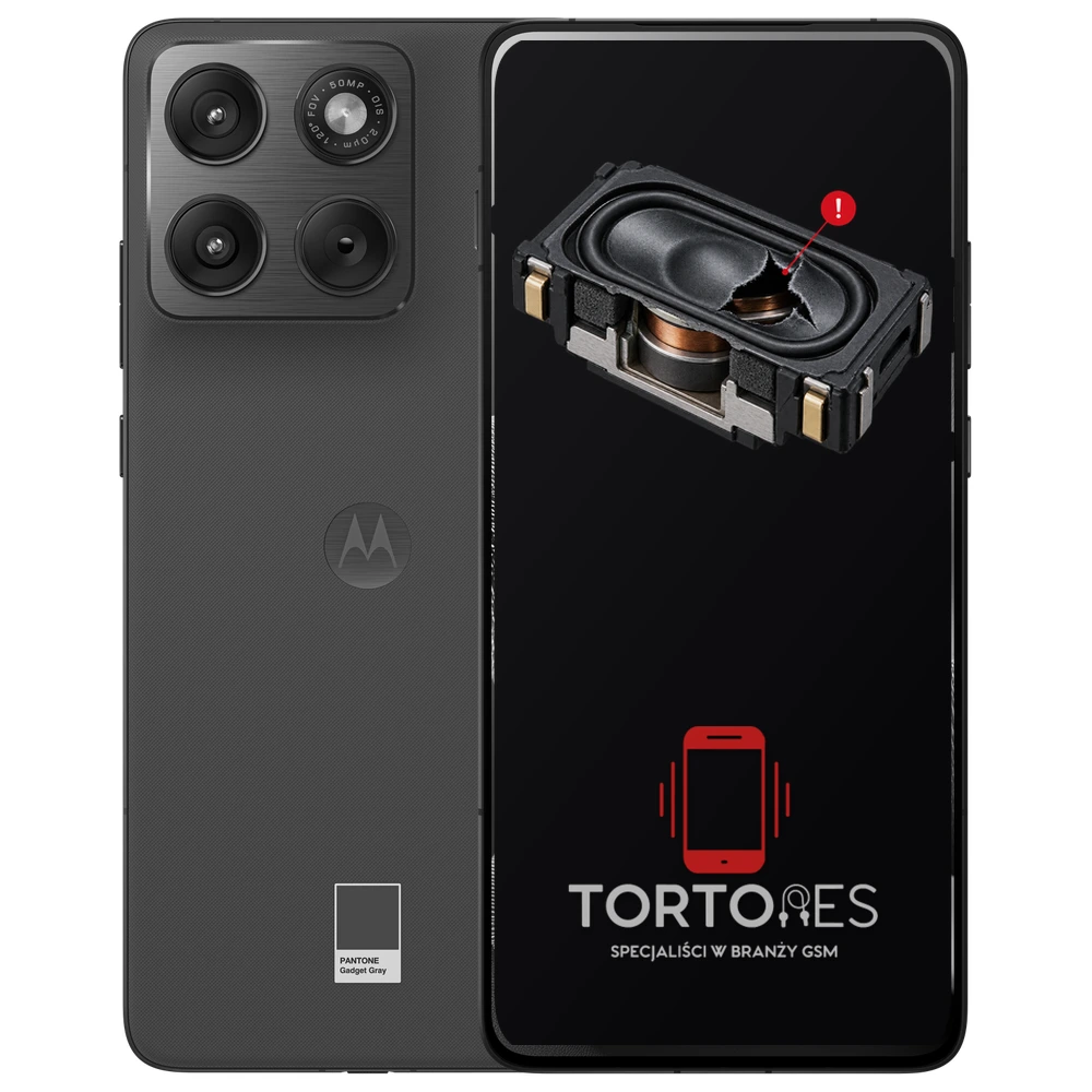 Motorola Edge 70 z symbolem głośnika multimedialnego - wymiana głośnika multimedialnego