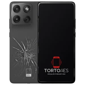 Motorola Edge 70 z ilustracją pękniętej tylnej klapki - wymiana zbitej klapki