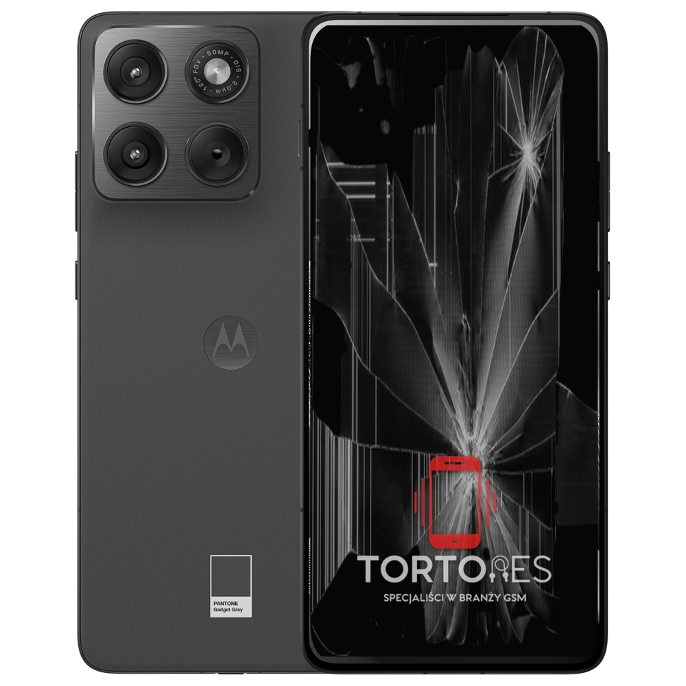 Motorola Edge 70 z ilustracją pękniętego wyświetlacza - wymiana zbitego wyświetlacza