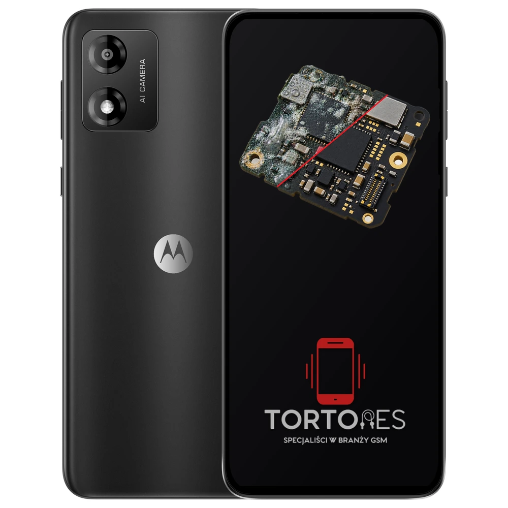 Motorola Moto E13 z ilustracją zalania - czyszczenie po zalaniu