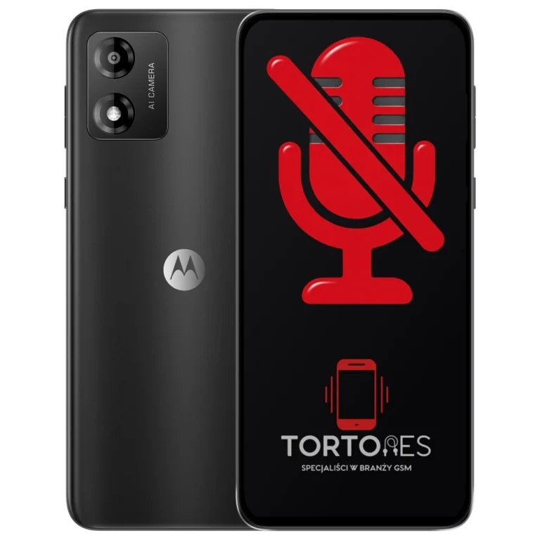 Motorola Moto E13 z symbolem mikrofonu - naprawa mikrofonu