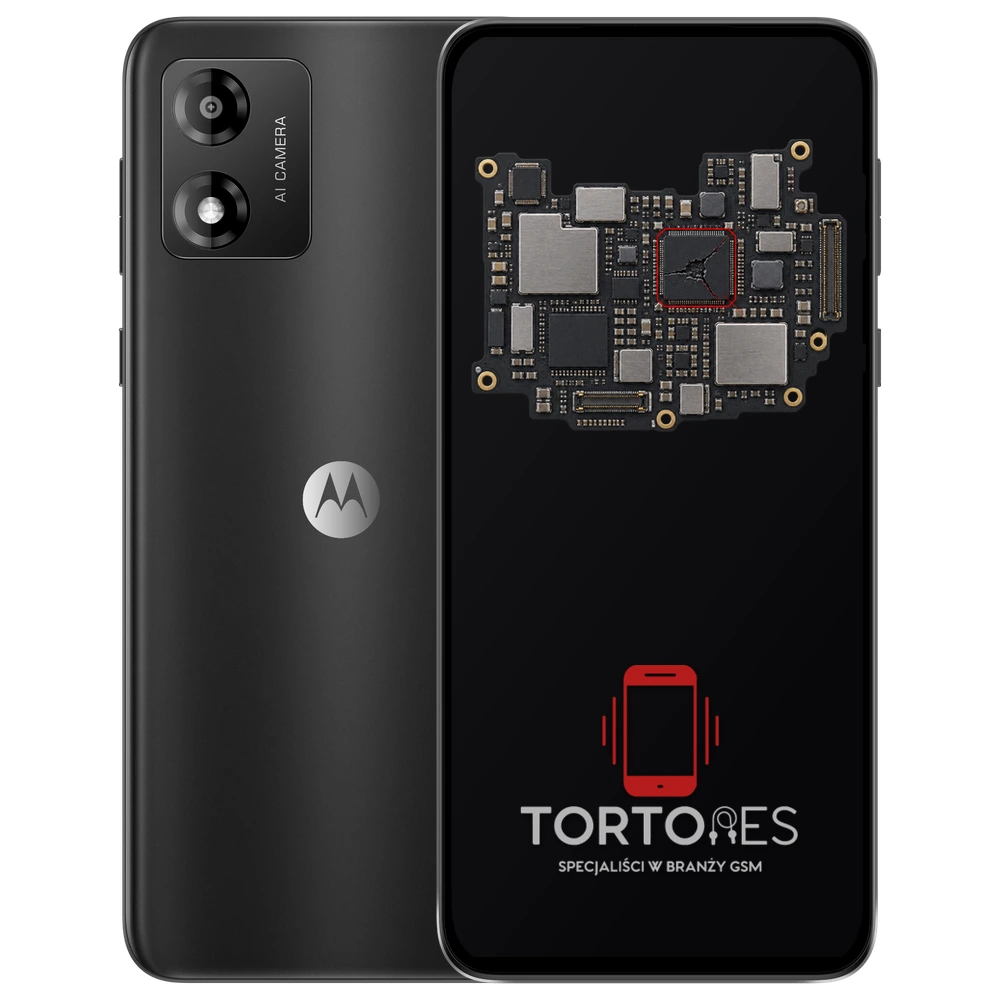 Motorola Moto E13 z ilustracją płyty głównej - naprawa płyty głównej