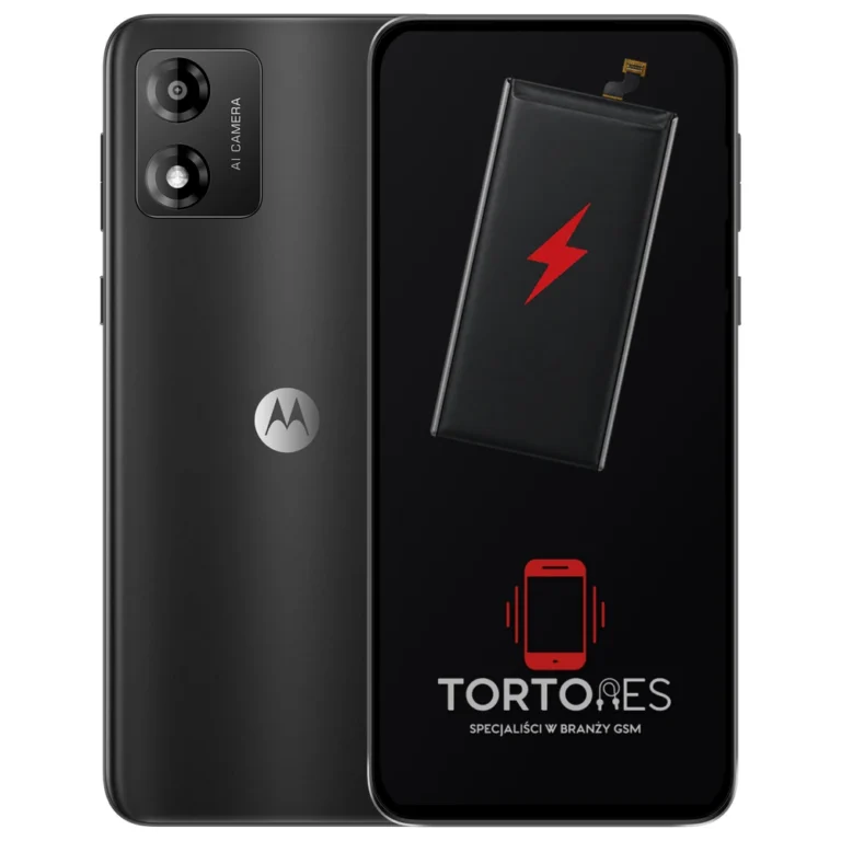 Motorola Moto E13 z ilustracją baterii - wymiana baterii