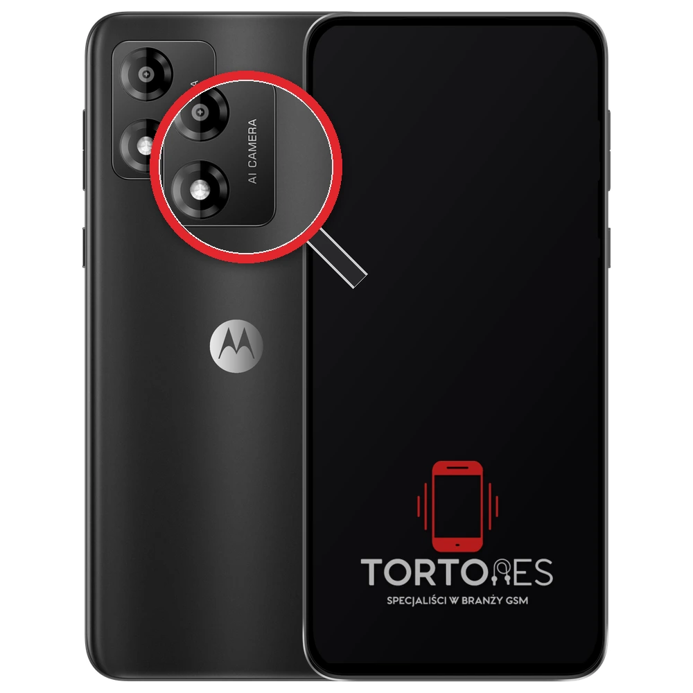 Motorola Moto E13 z lupą na tylnych aparatach - wymiana tylnej kamery