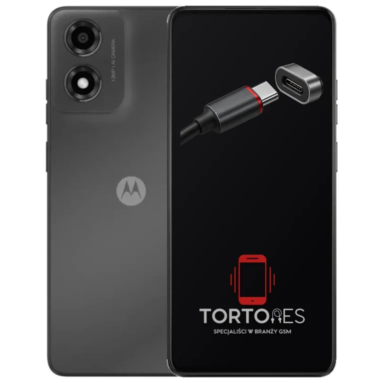 Motorola Moto E14 z ilustracją złącza ładowania - naprawa złącza ładowania