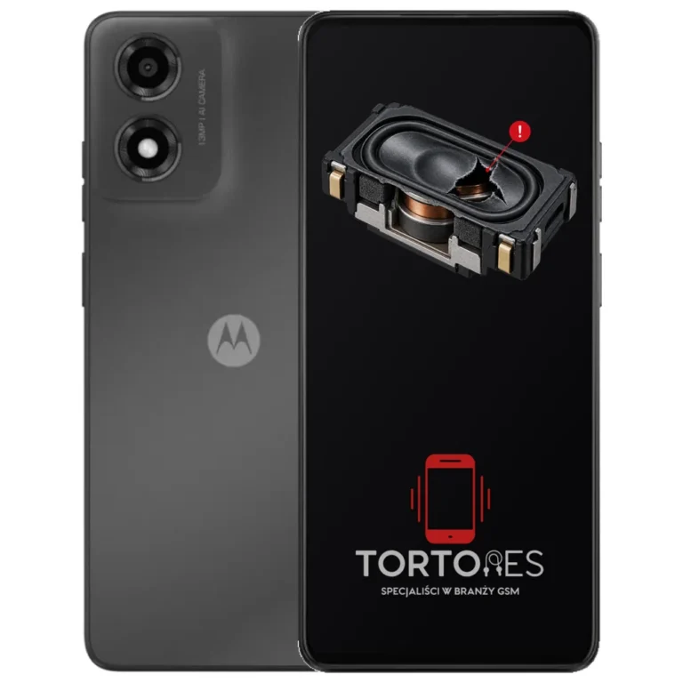 Motorola Moto E14 z symbolem głośnika multimedialnego - wymiana głośnika multimedialnego