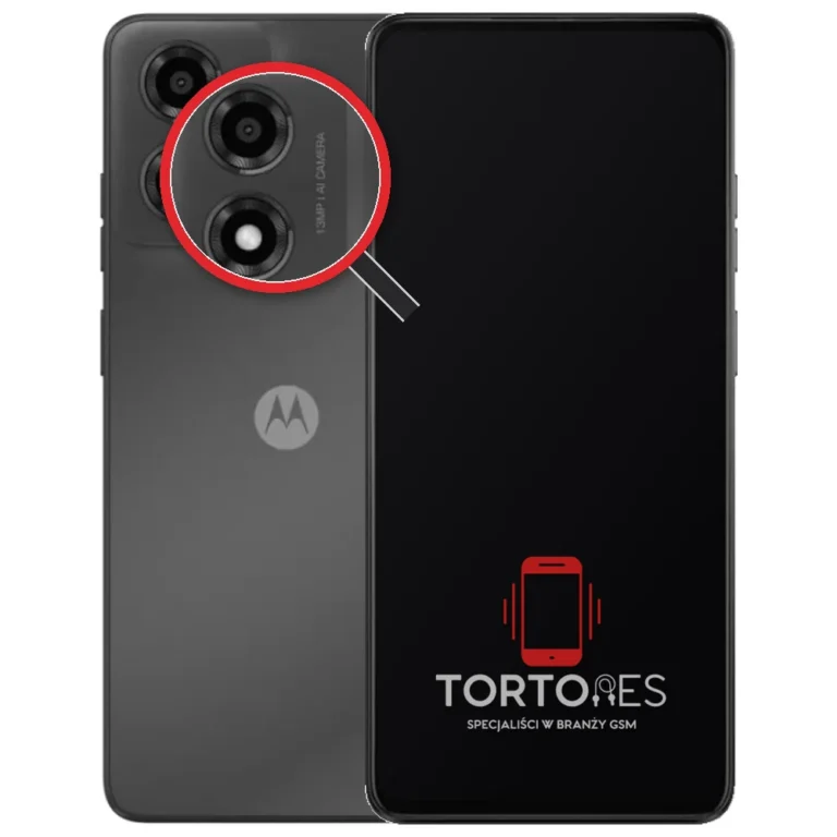 Motorola Moto E14 z lupą na tylnych aparatach - wymiana tylnej kamery