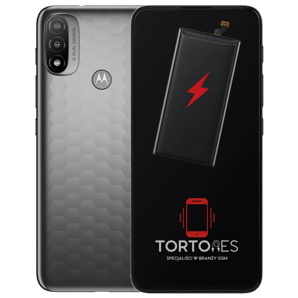 Motorola Moto E20 z ilustracją baterii - wymiana baterii