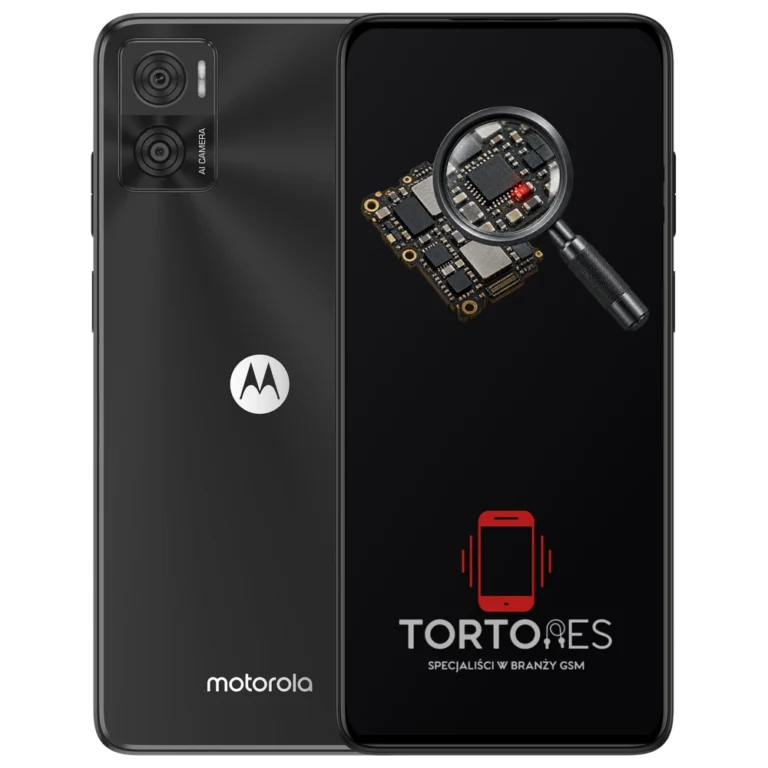 Motorola Moto E22 z symbolem diagnostyki - diagnoza telefonu