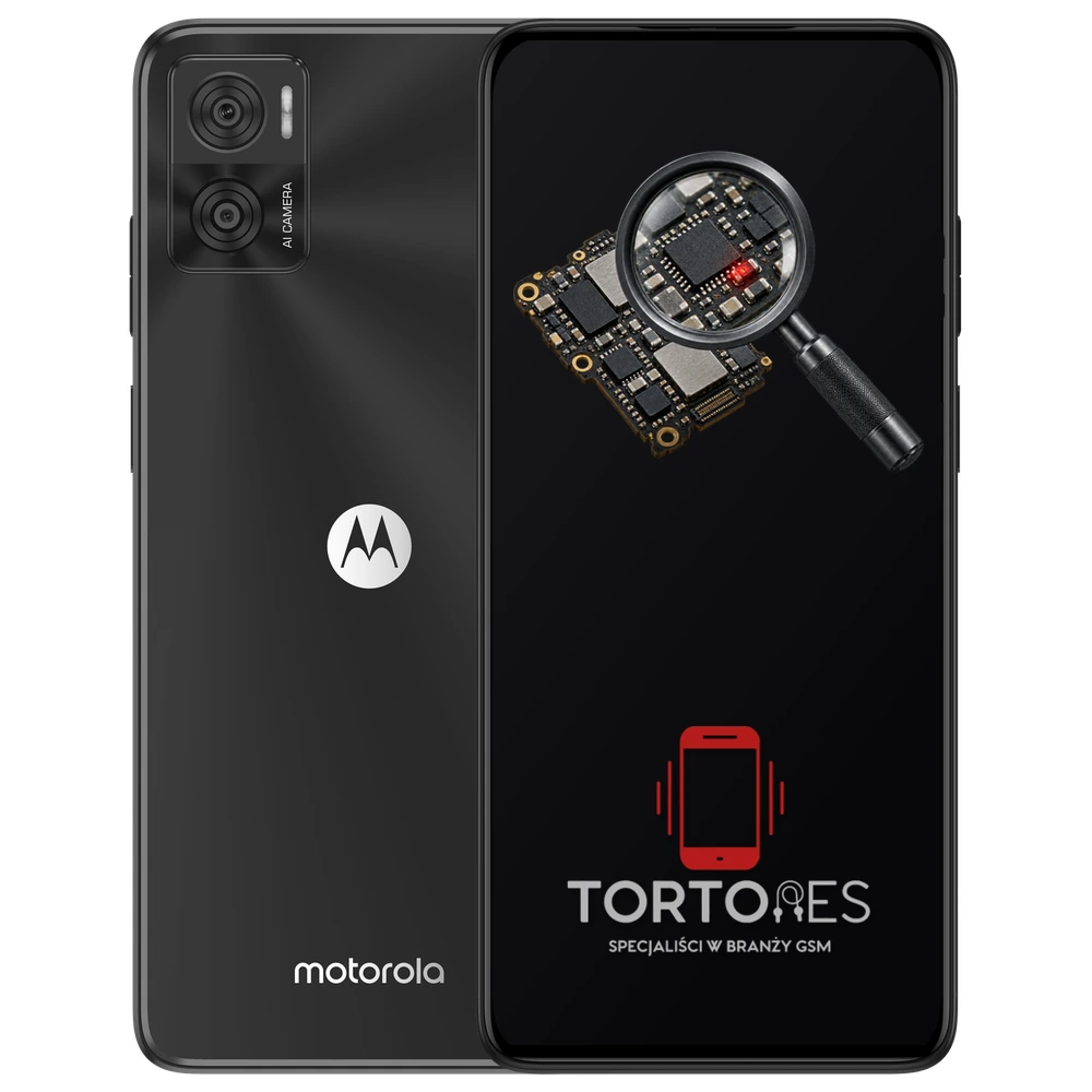 Motorola Moto E22 z symbolem diagnostyki - diagnoza telefonu