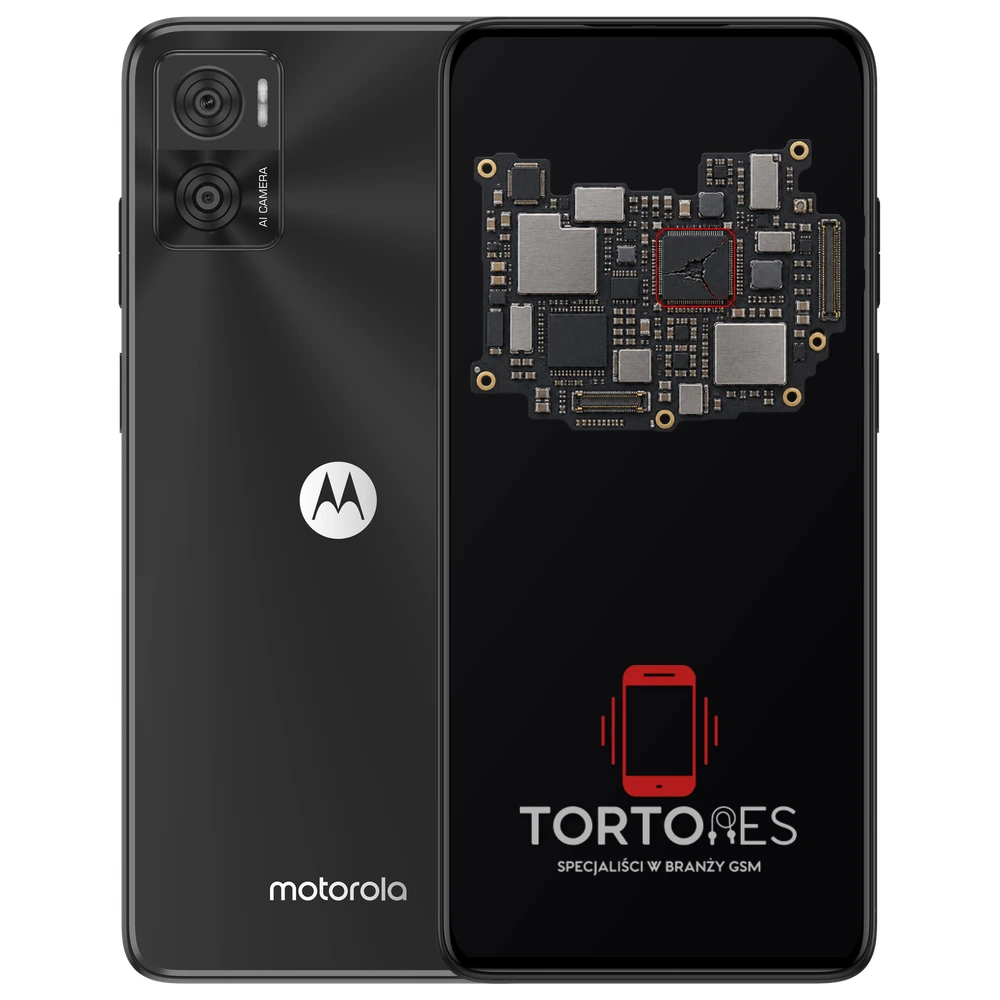 Motorola Moto E22 z ilustracją płyty głównej - naprawa płyty głównej