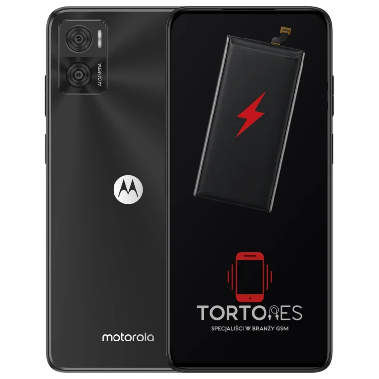 Motorola Moto E22 z ilustracją baterii - wymiana baterii