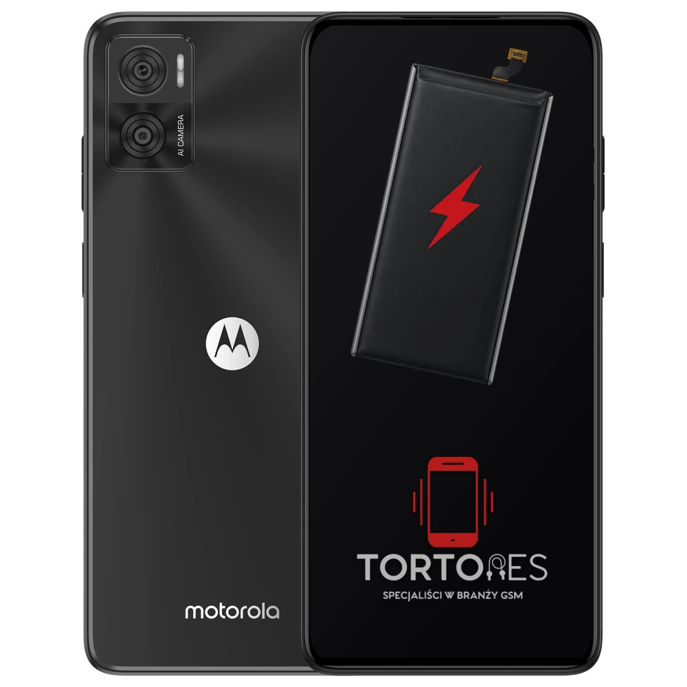 Motorola Moto E22 z ilustracją baterii - wymiana baterii