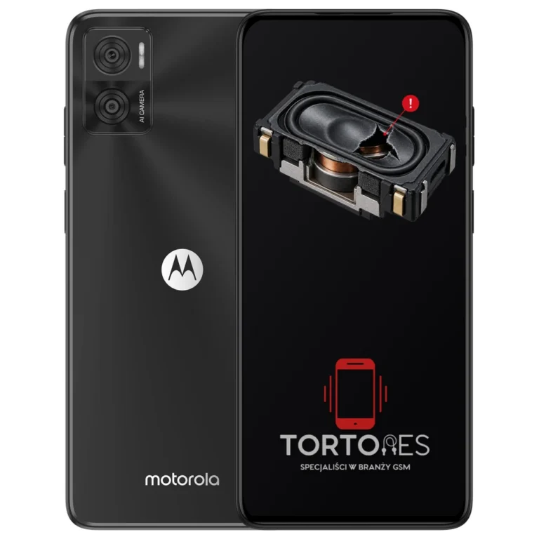 Motorola Moto E22 z symbolem głośnika multimedialnego - wymiana głośnika multimedialnego